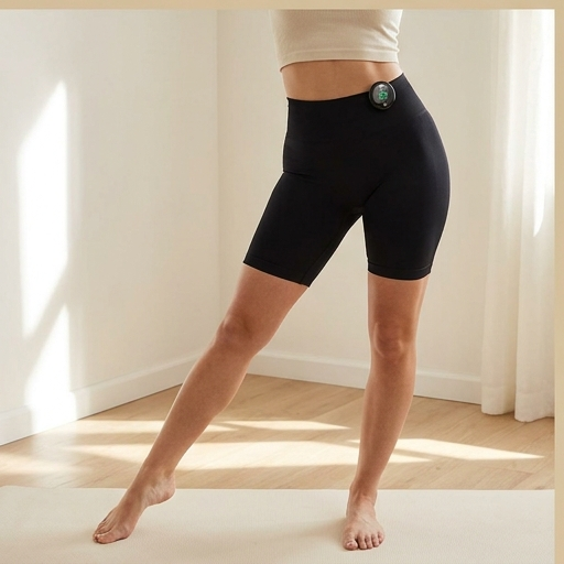 Die angelegte Shorts im Wohnraum bei Tageslicht