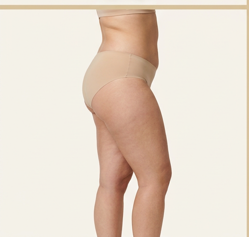 Seitenansicht ohne den Body Shaper